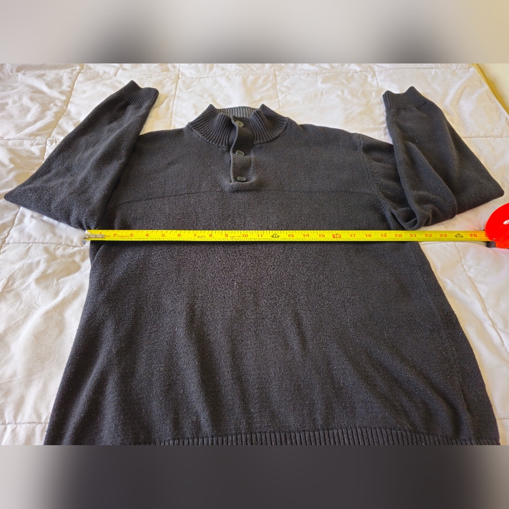 SunRiver Men's Black half turtle neck Sweater 🖤 (Large) 🖤 - Picture 13 of 16